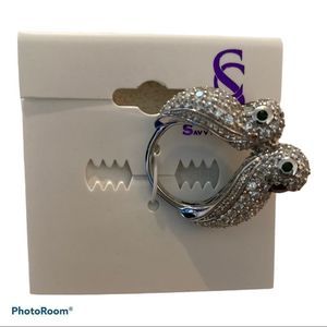 Savvy Cie Silver White Zircon & Gem Lovers Ring 6​